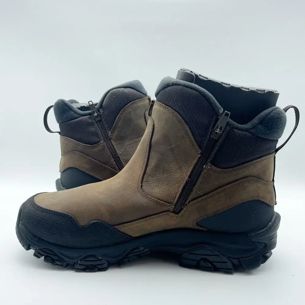 Merrell Mens Coldpack 3 Thermo Tall Zip Boots 8.5 M Brown Waterproof NIB